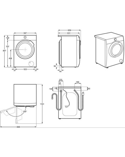 Стирально-сушильная машина Electrolux EW8WR261B