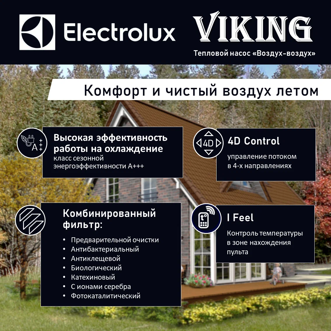 Купить тепловой насос воздух воздух Electrolux Viking 2.0 EACS/I-24HVI/N8_21Y (кондиционирование и обогрев до -30°C) Купить тепловой насос воздух воздух Electrolux Viking 2.0 EACS/I-24HVI/N8_21Y (кондиционирование и обогрев до -30°C)